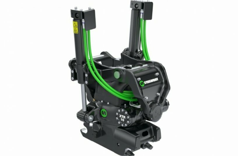 XTR10 tiltrotator with SQ50 interface<br>IMAGE SOURCE: Steelwrist AB