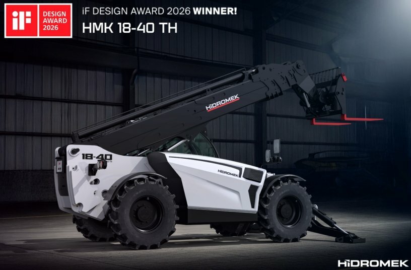 HİDROMEK’s new telehandler won a Design Award from iF Design!<br>IMAGE SOURCE: HİDROMEK