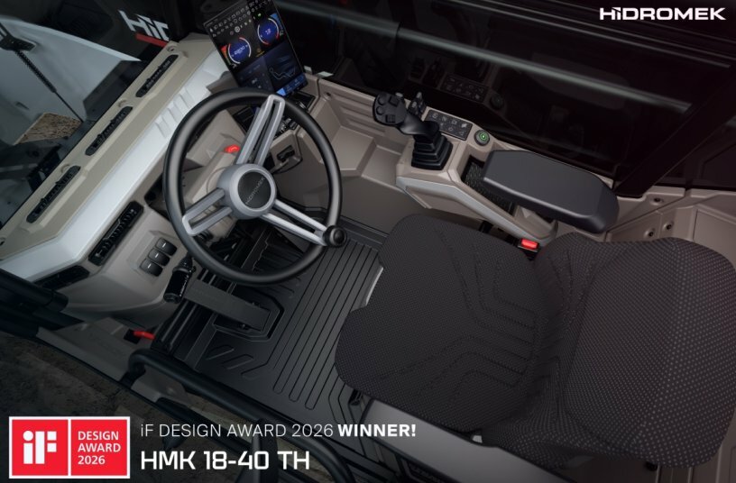 HİDROMEK’s new telehandler won a Design Award from iF Design!<br>IMAGE SOURCE: HİDROMEK