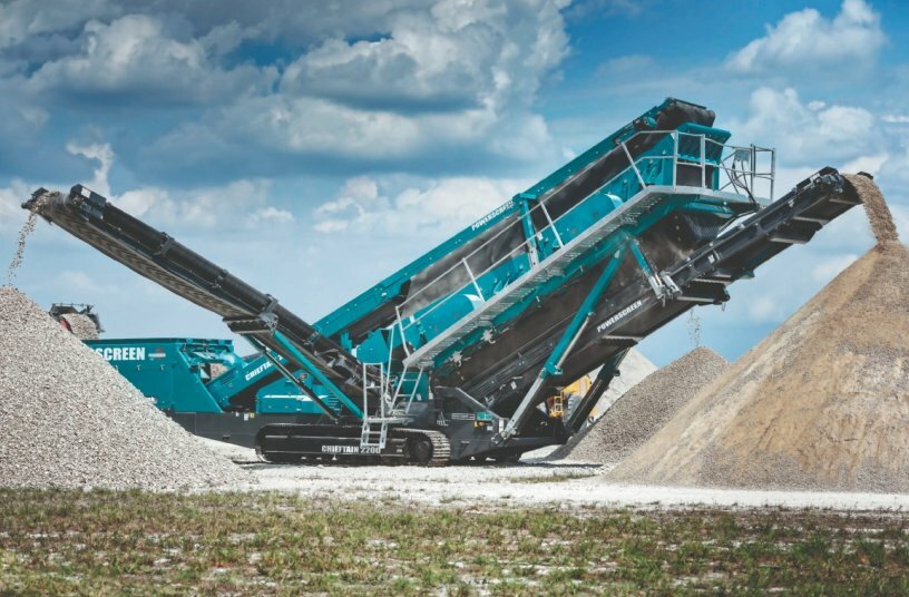 Also on display will be the Chieftain 2200 triple deck screen, the largest inclined screen in the Powerscreen range<br>IMAGE SOURCE: Powerscreen