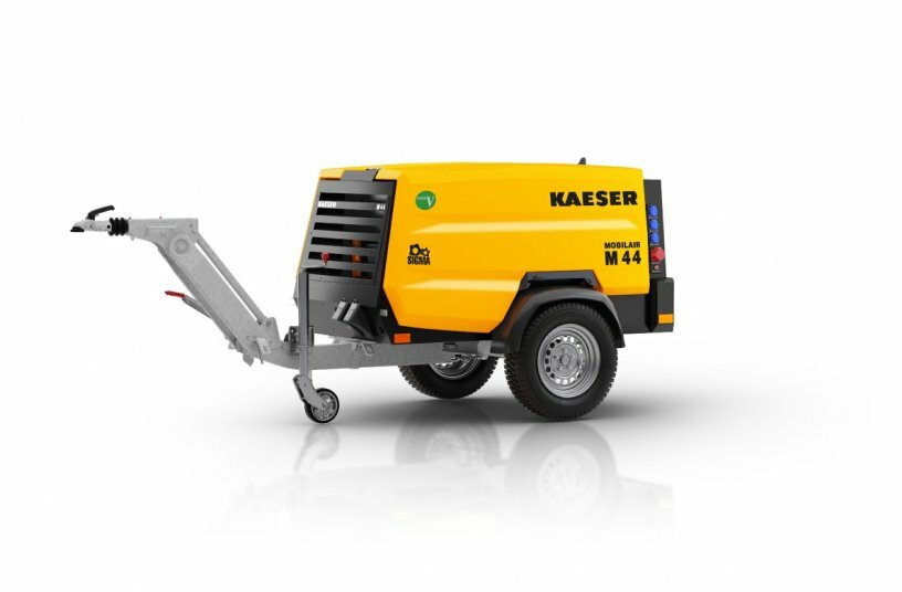 Thanks to its 13kV generator, the Mobilair M44 now also supplies electricity to European construction sites.<br>IMAGE SOURCE: KAESER KOMPRESSOREN SE