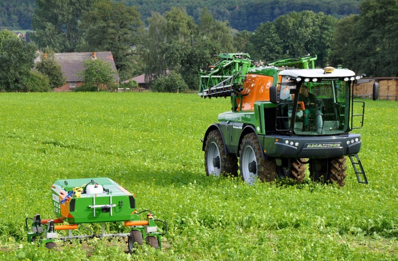 Auf Basis innovativer Agrartechnologie erforscht das Projekt Agri-Gaia den Einsatz von KI in der Landwirtschaft. <br> Bildquelle: KRONE-Gruppe; Copyright: Hochschule Osnabrück 