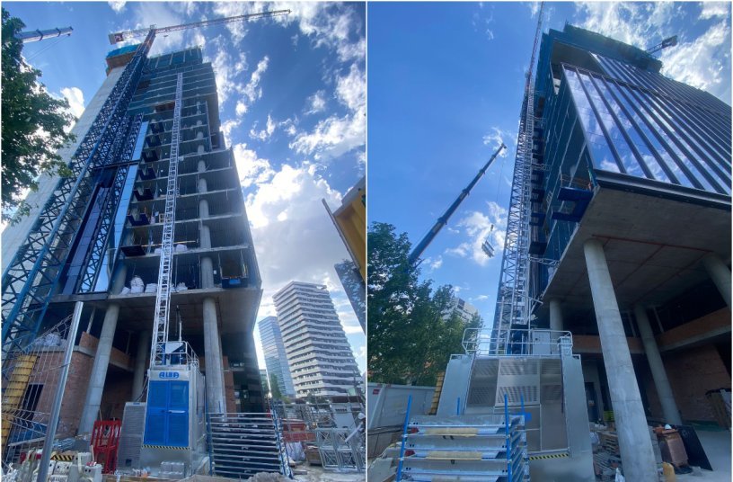 A project in Barcelona relies on ALBA-MACREL GROUP for the installation of the PMH, a construction hoist for large-scale works<br>IMAGE SOURCE: ALBA