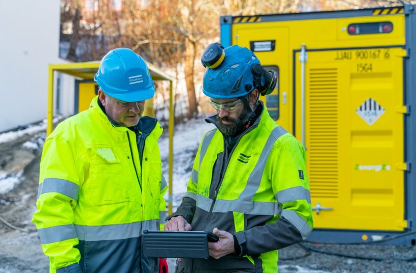 Energy Storage Systems provide the infrastructure for the backbone of electrification of the construction industry. <br>IMAGE SOURCE: Atlas Copco