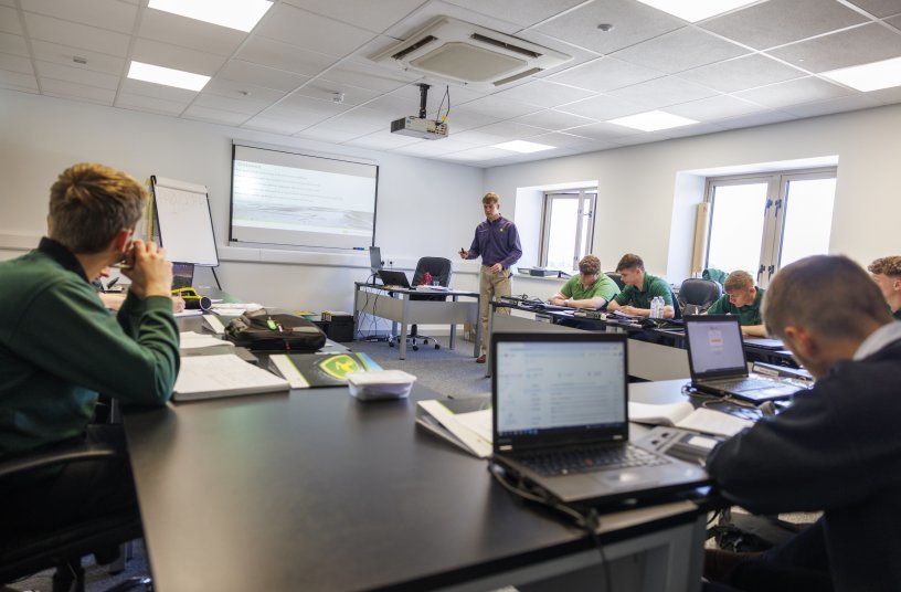 Students study at the John Deere Training Centre when they are not working in a dealership.<br>IMAGE SOURCE: John Deere Limited