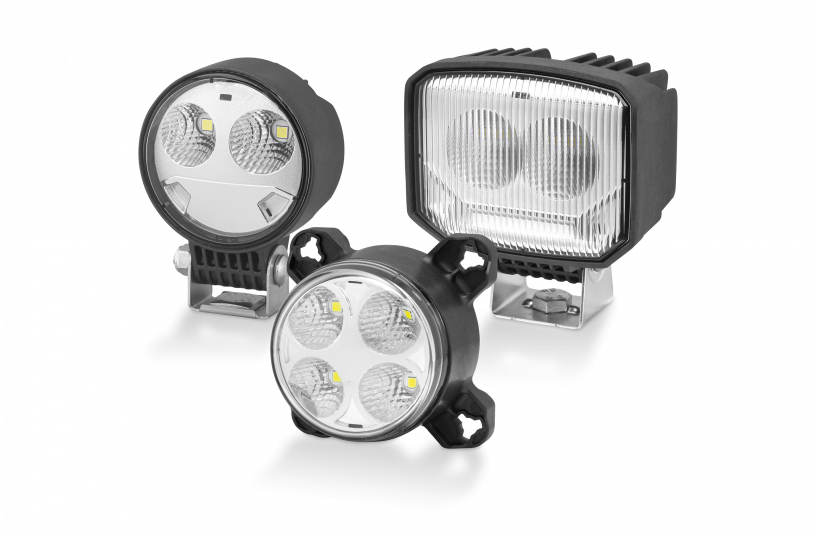 Arbeitsscheinwerfer der S-Serie bieten innovative LED-Technologie und ergänzen die Arbeitsscheinwerfer-Familien Modul 70, Modul 90 und Power Beam.<br>BILDQUELLE: HELLA