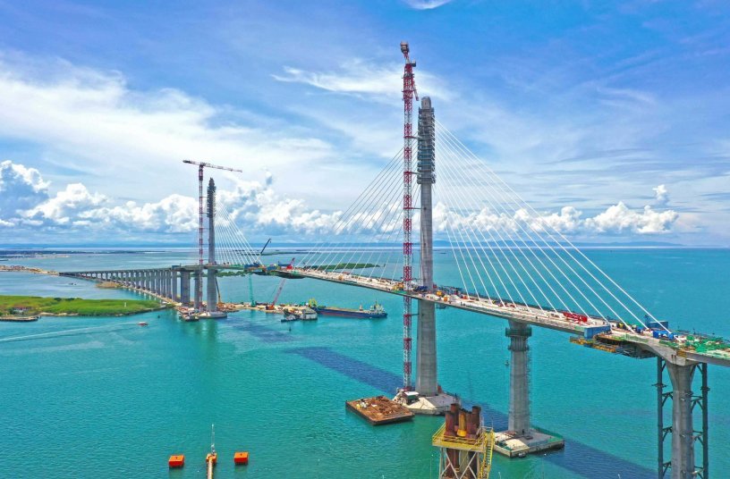 Bridge progress in August 2021 <br> Image source: COMANSA