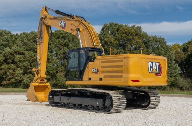 Mächtige Werte: Mit rund 38 Tonnen Einsatzgewicht und 224 kW Motorleistung erreicht der neue Cat 336 7,5 Meter Grabtiefe und 11 Meter Reichweite.<br>BILDQUELLE: Caterpillar