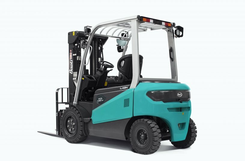 Die KBE-Staplerreihe ist optional mit Lithium-Ionen-Batterien erhältlich: Der KBE 25Li G1 wird mit einer Lithium-Ionen-Batterie mit 80 Volt und 277 Ah angeboten, der KBE 30-35Li G1 mit 80 Volt und 412 Ah<br>BILDQUELLE: Baoli EMEA S.p.A.