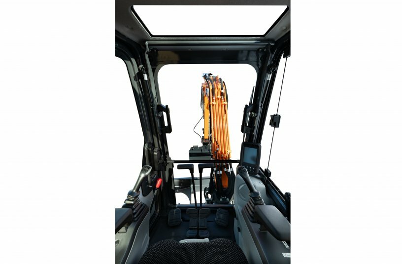 Develon DX35Z-7 Mini Excavator cabin<br>IMAGE SOURCE: DEVELON
