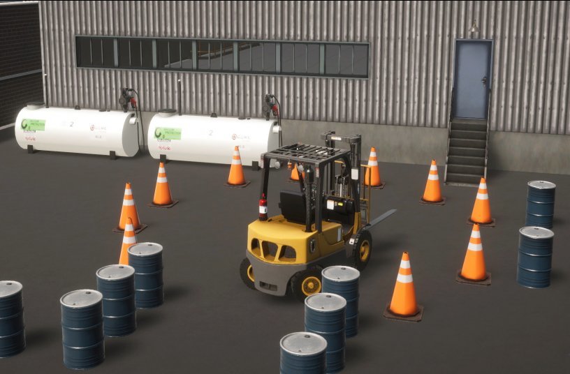 CM Labs upgrades Forklift Simulator Training Pack for Ports and Construction<br>IMAGE SOURCE: CM Labs Simulations Inc.