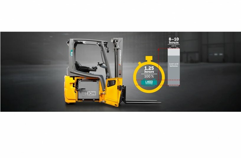 Jungheinrich offers a full range of Lithium-Ion Technology-ready forklifts.<br>IMAGE SOURCE: Jungheinrich