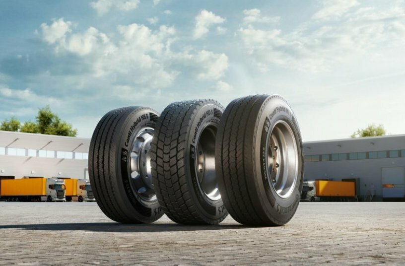 Conti Hybrid HT 5: Trailer tires for regional freight transport.<br>IMAGE SOURCE: Continental