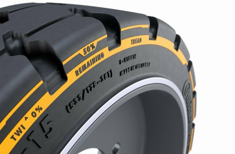Tread wear indicators indicate when a tire is worn out and needs to be replaced.<br>IMAGE SOURCE: Continental Tires