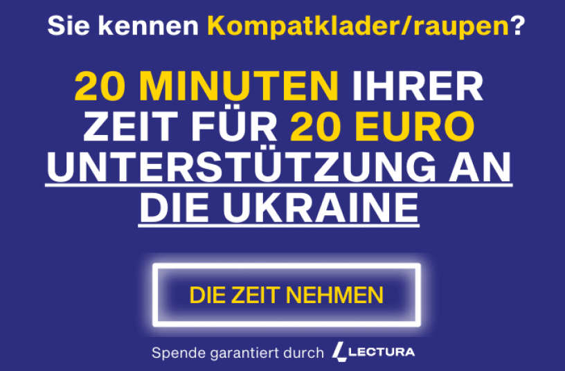 20 Minuten Ihrer Zeit – 20 Euro für einen guten Zweck!<br>BILDQUELLE: LECTURA Verlag GmbH