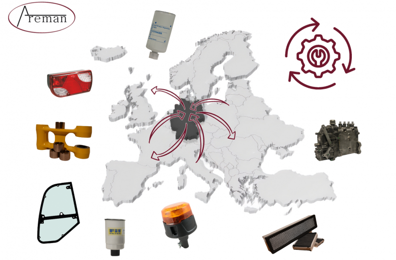 Areman spare parts management all around Europe<br>IMAGE SOURCE: Areman GmbH