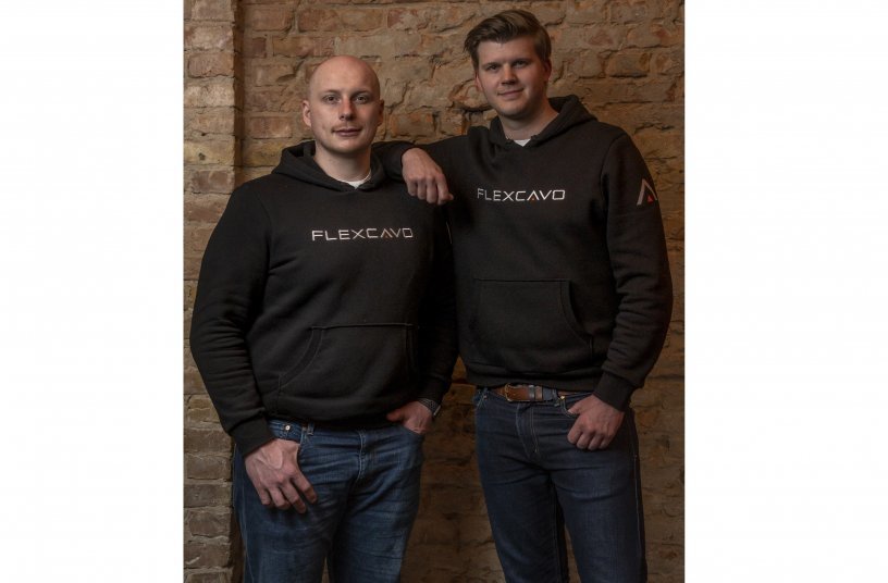 Co-founders: Benedict Aicher and Leonhard Fricke <br>Image source: Flexcavo GmbH