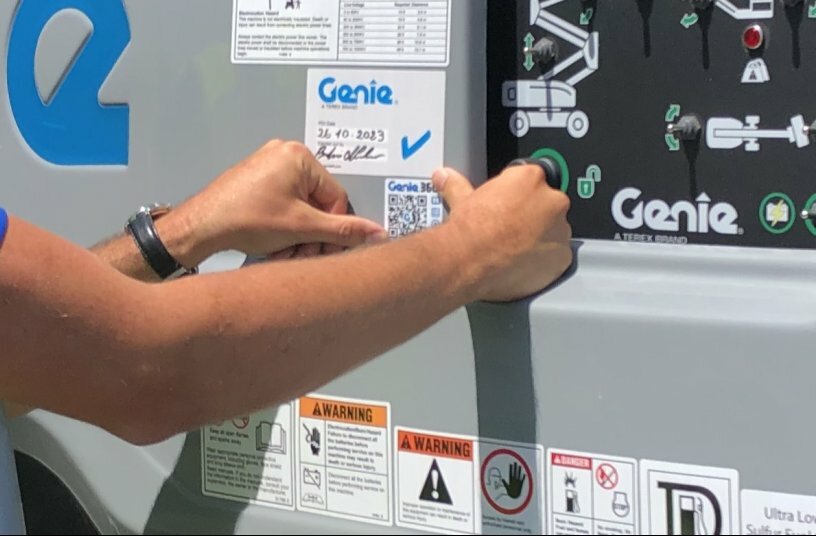 Genie QR Code<br>IMAGE SOURCE: Terex, Genie