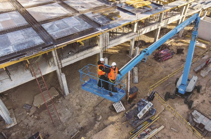 One of the Genie ZXTM-135/70 and Z-135/70 articulating boom lifts covered by the GSS Preventative Maintenance Plan undertaken by Riwal France.<br>IMAGE SOURCE: Terex Corporation; Terex, Genie