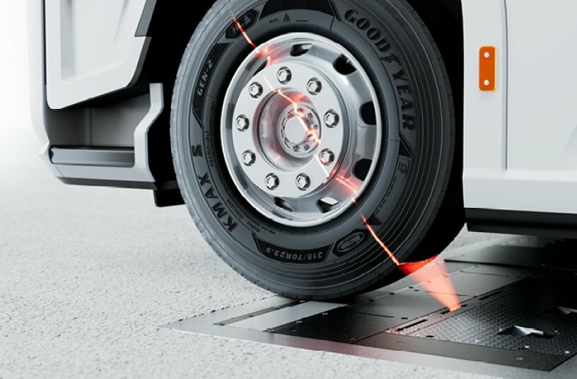 Integration von Goodyear CheckPoint in den Digital Vehicle Scan von TÜV SÜD ermöglicht fortschrittliche Reifenprüfung<br>BILDQUELLE: Goodyear Germany GmbH