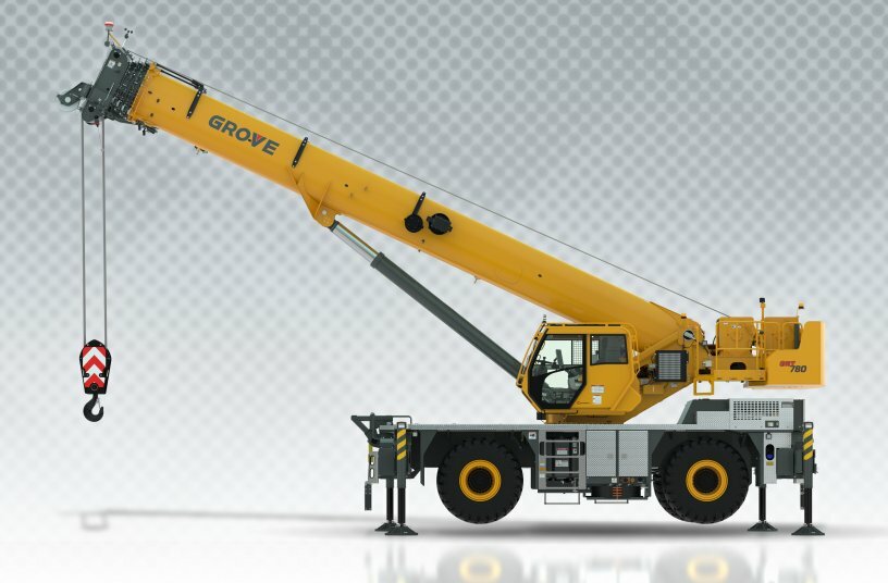 The new Grove GRT780 rough-terrain crane.<br>IMAGE SOURCE: MANITOWOC COMPANY, INC.