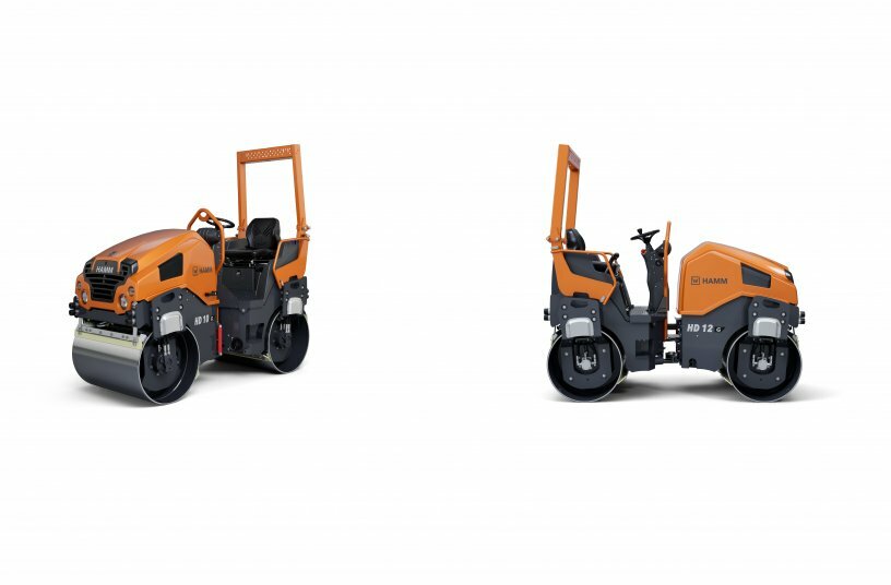 Neue Tandemwalzen mit Einsatzgewichten von 2,5 bis 2,7 t. Die knickgelenkten Modelle HD 10 – HD 12 G-Tier sind zunächst in Frankreich verfügbar und speziell auf die Anforderungen von Vermietfirmen zugeschnitten.<br>BILDQUELLE: WIRTGEN GROUP