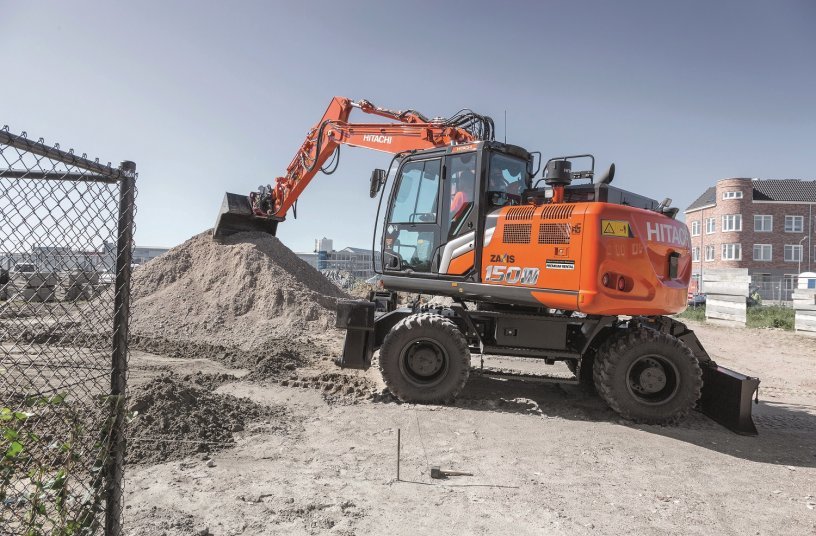 Hitachi ZX150W-7 wheeled excavator<br>IMAGE SOURCE: Hitachi Construction Machinery (Europe) NV