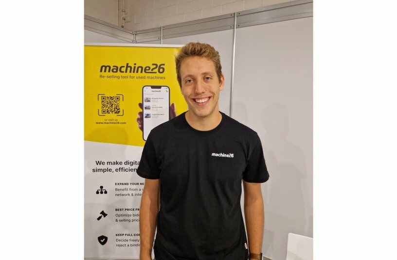 David Böttcher, Business Developement von Machine26 auf der NordBau 2023<br>BILDQUELLE: LECTURA Press, Aleksandra Jastrzab