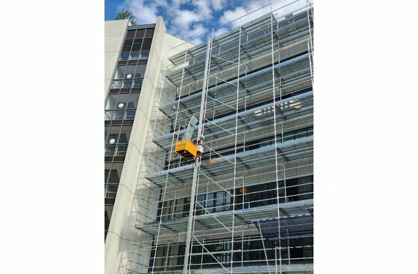 Alimak STS 300 - Scaffold Transportation System in action<br>IMAGE SOURCE: Alimak
