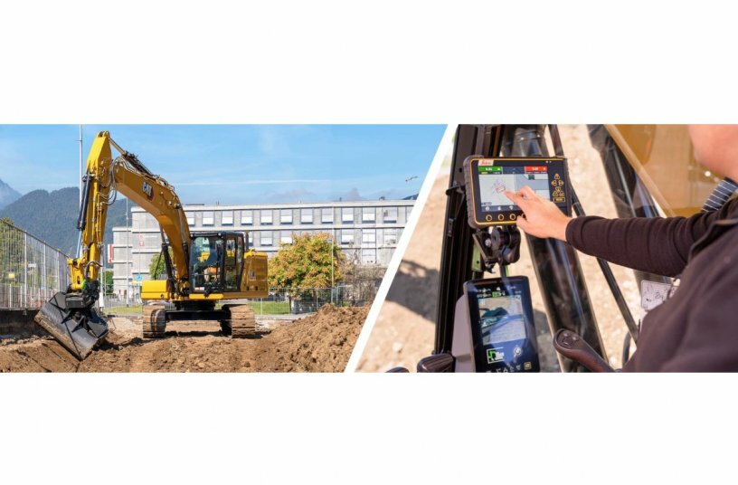 3D machine control compatibility option from Leica Geosystems now commercially available for Caterpillar NGH excavators<br>IMAGE SOURCE: Leica Geosystems AG