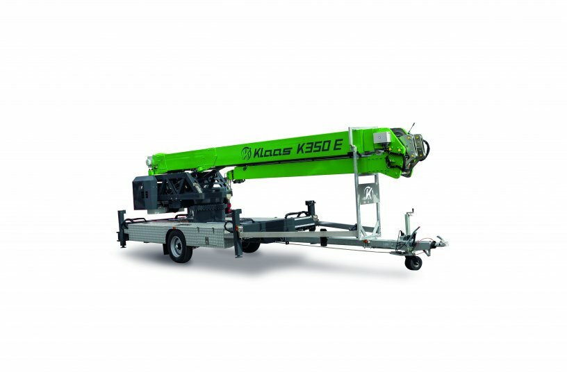 Klaas K350 E trailer crane<br>IMAGE SOURCE: Klaas