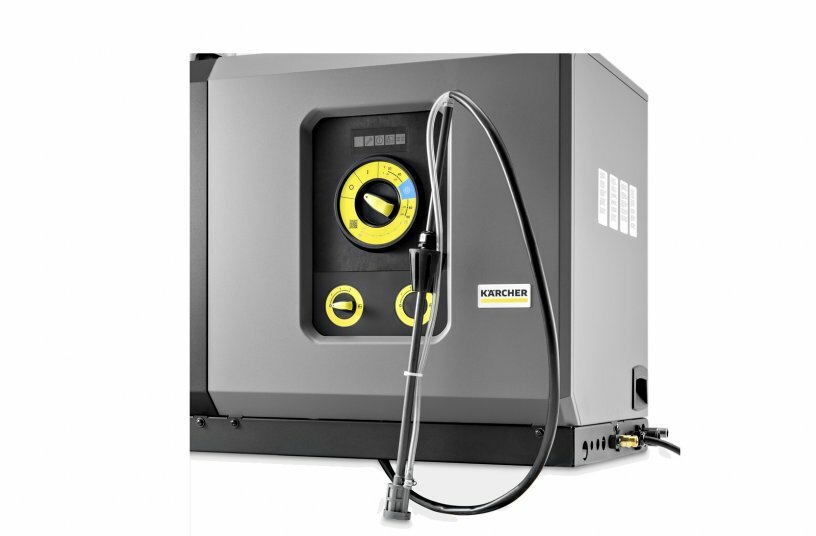 Ein zentraler Drehschalter und eine neue Elektronik vereinfachen Bedienung und Servicearbeiten.<br>BILDQUELLE: Alfred Kärcher SE & Co. KG