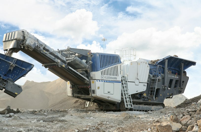 The Kleemann jaw crusher MOBICAT MC 120(i) PRO is designed for a powerful performance.<br>IMAGE SOURCE: WIRTGEN GROUP