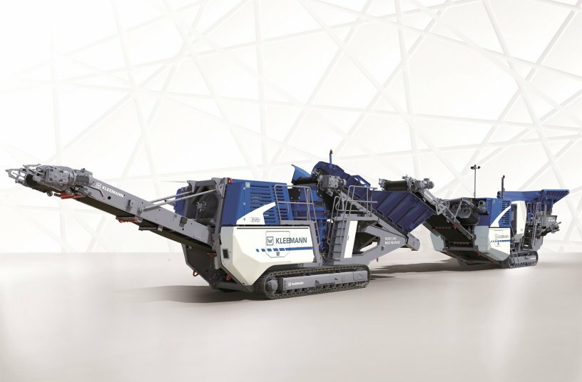 Powerful on its own and in a team: The cone crusher MOBICONE MCO 90i EVO2 and jaw crusher MOBICAT MC 110i EVO2 from Kleemann.<br>IMAGE SOURCE: WIRTGEN GROUP