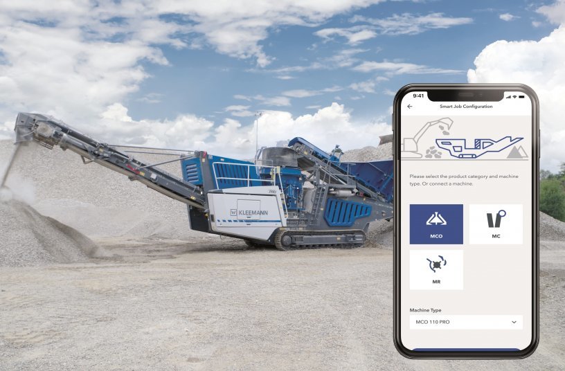 The Smart Job Configurator in SPECTIVE CONNECT supports the operator in the selection of the correct machine settings. <br>IMAGE SOURCE: Wirtgen Group; Kleemann
