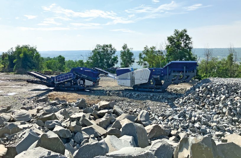 Kleemann Anlagenzug im Andesit Gestein.<br>BILDQUELLE: WIRTGEN GROUP