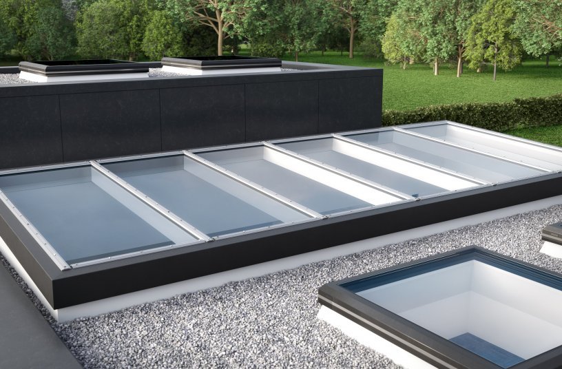 Glass roof prevents fire spread for 60 minutes <br> Image source: LAMILUX
