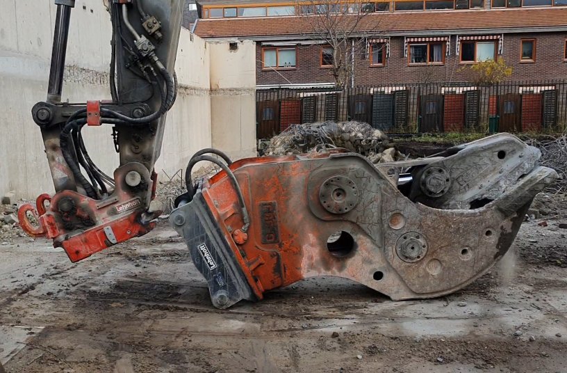 The pulveriser for demolition is changed in seconds and can be used immediately.<br>IMAGE SOURCE: Lehnhoff Hartstahl GmbH