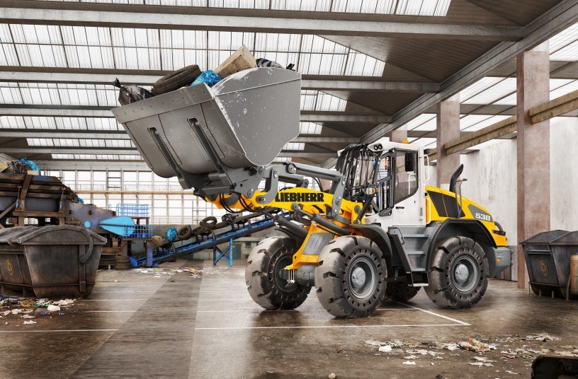 Active personnel detection with brake assistant and incident map is also available for the new series of mid-range Liebherr wheel loaders. <br> Image source: Liebherr-International Deutschland GmbH 