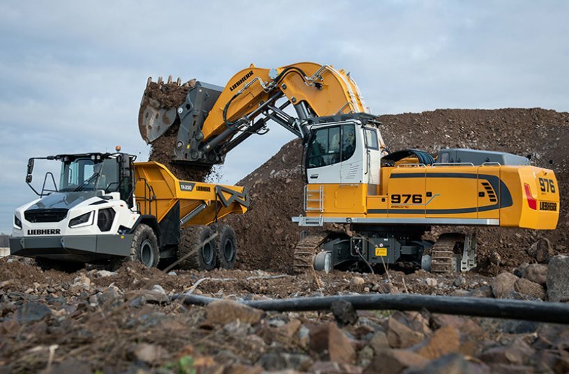 Der Elektro-Raupenbagger R 976 E wurde von der Liebherr-France SAS im französischen Colmar entwickelt.<br>BILDQUELLE: Liebherr