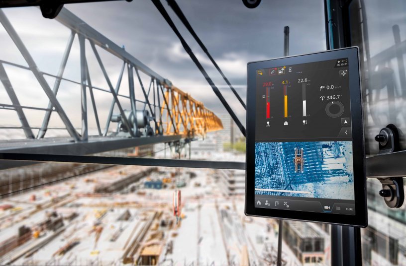 Clear and state-of-the-art: the new display with TC-OS interface <br>Image source: Liebherr-Werk Biberach GmbH