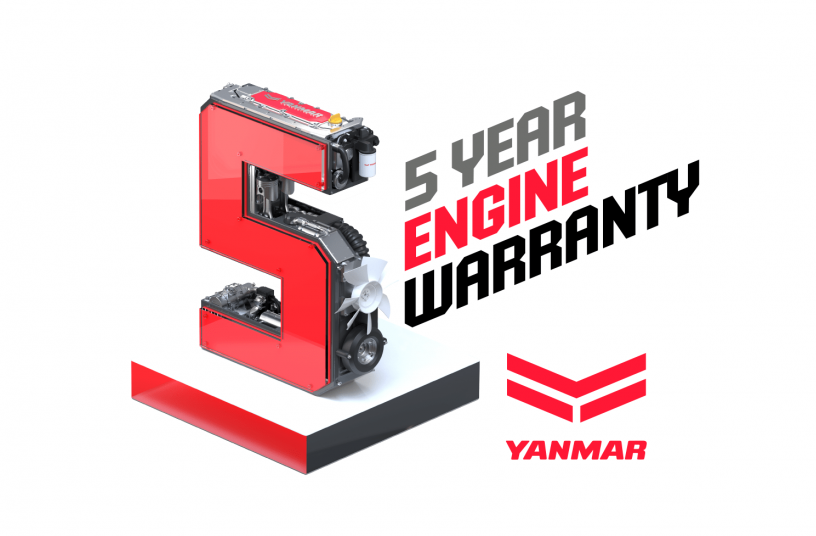 5 Year engine Warranty<br>IMAGE SOURCE: Yanmar Europe B.V.