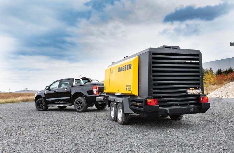 The M255 is Kaeser's largest oil-injected portable compressor for the European and North American markets.<br>Image source: KAESER KOMPRESSOREN SE