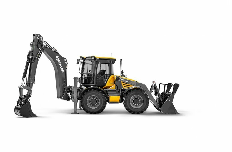 Mecalac unveils the Revo990: The world's first backhoe loader with rotating cab!<br>IMAGE SOURCE: Mecalac