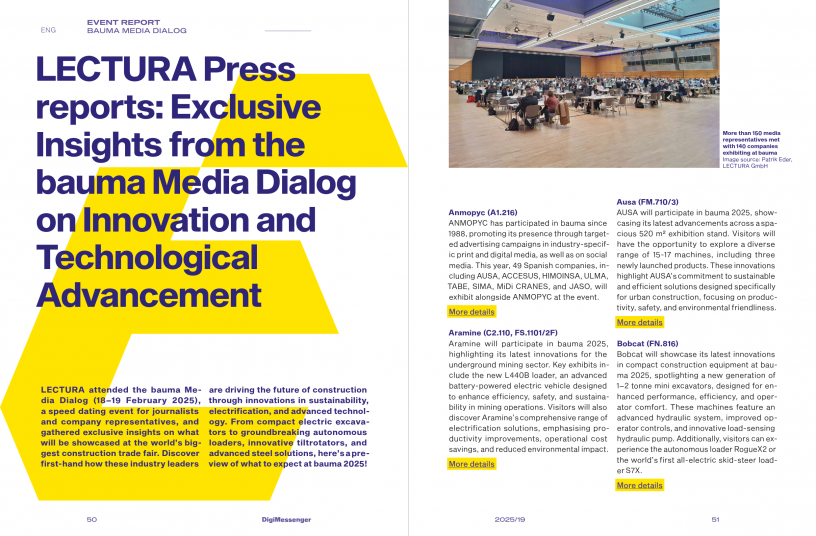  LECTURA Press reports: Exclusive Insights from the bauma Media Dialog on Innovation and Technological Advancement<br>IMAGE SOURCE: LECTURA GmbH