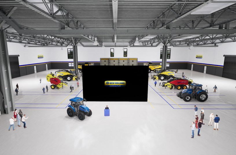 Metaverse immersive experience at CES<br>IMAGE SOURCE: CNH Industrial N.V.; New Holland
