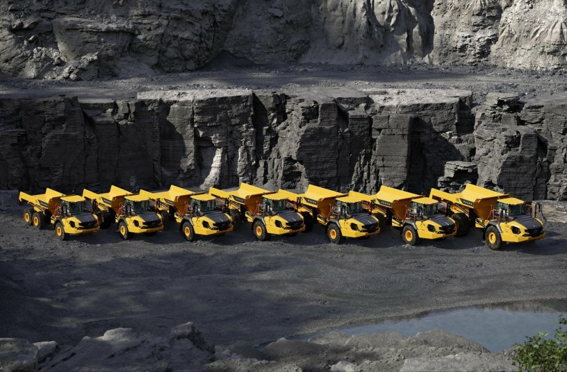 The new range of articulated dumpers in sizes A25-A60<br>IMAGE SOURCE: Volvo Construction Equipment