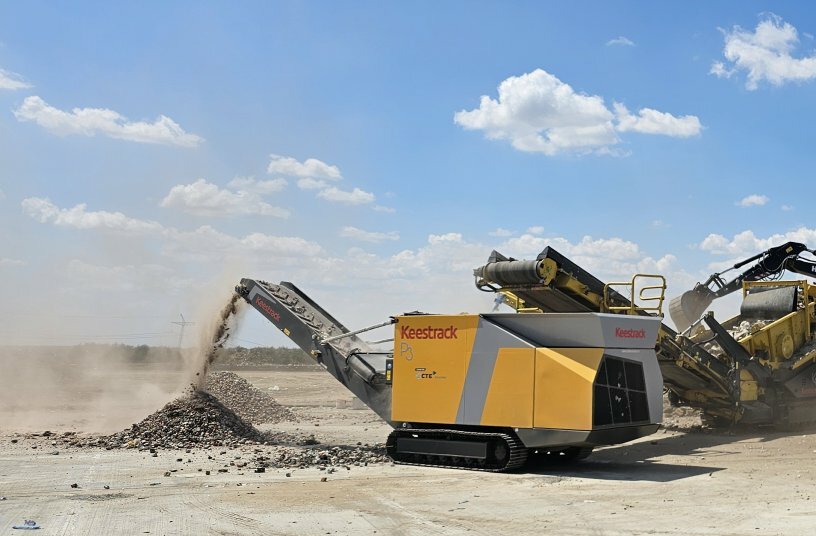 The P3 twin shaft shredder, available with several shafts depending on application<br>IMAGE SOURCE: Keestrack