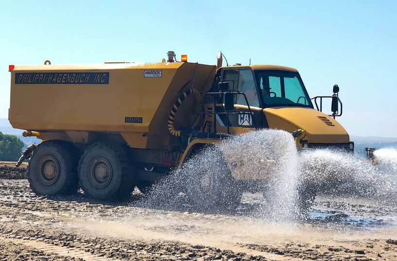 Philippi-Hagenbuch announces it is currently stocking its HiVol® Water Tanks for the popular Caterpillar 730 articulated haul truck.<br>IMAGE SOURCE: Philippi-Hagenbuch Inc.