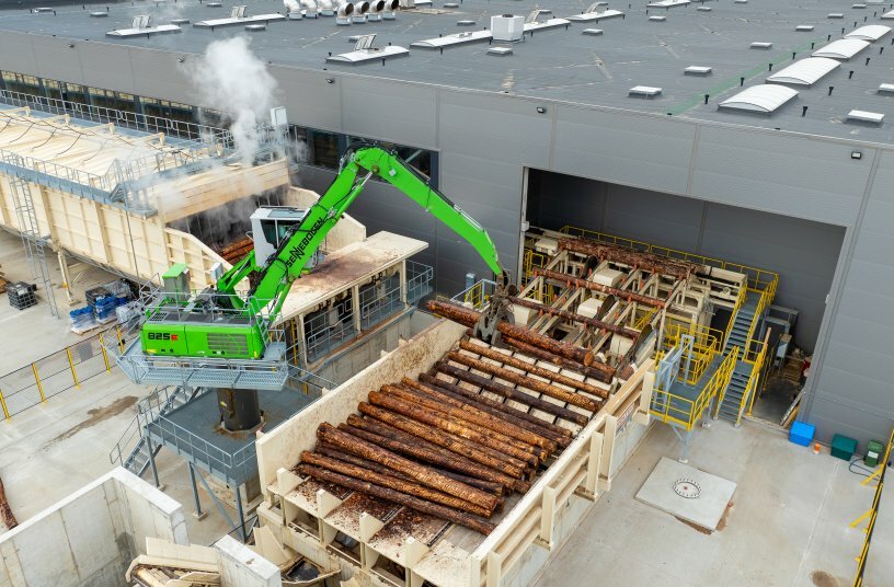 Elektrobagger optimiert Materialfluss<br>BILDQUELLE: SENNEBOGEN